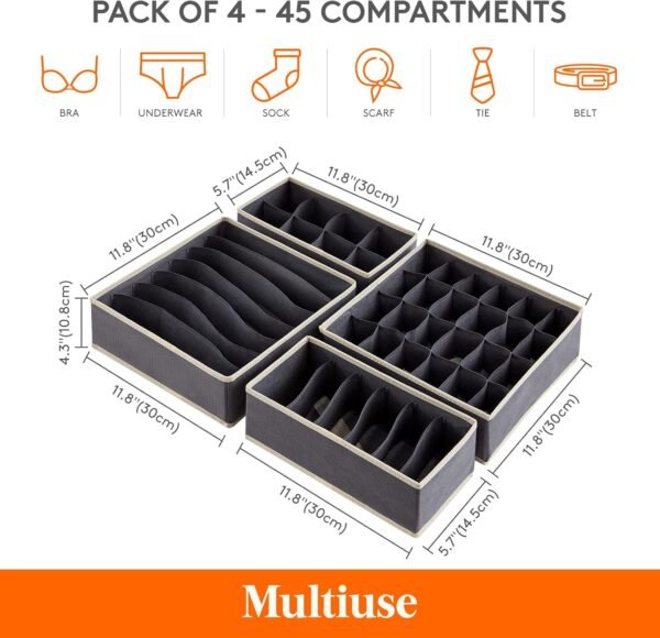 Organisateur de Tiroir – Ensemble de 4 Pièces – Image 5